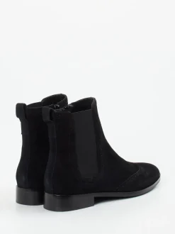 Di Lauro – Chelsea Boots aus Veloursleder Schwarz