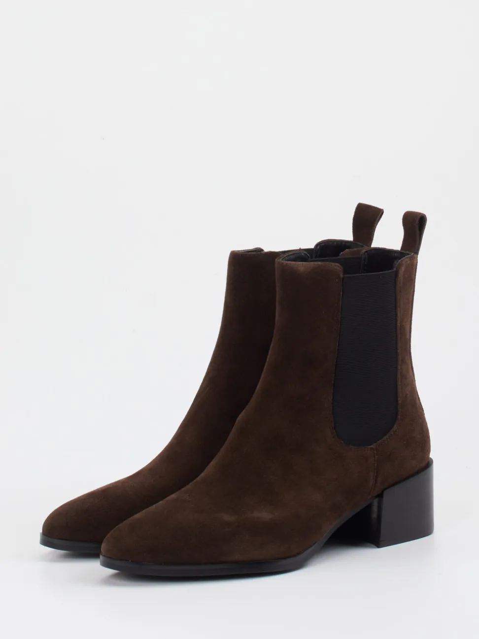 Di Lauro – Chelsea Boots aus Veloursleder dunkelbraun