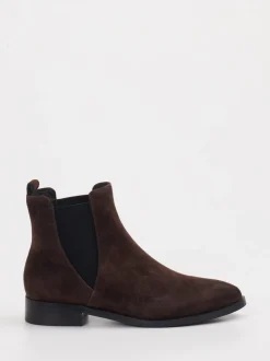 Di Lauro – Chelsea Boots aus Veloursleder dunkelbraun