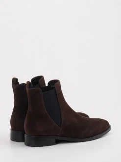 Di Lauro – Chelsea Boots aus Veloursleder dunkelbraun