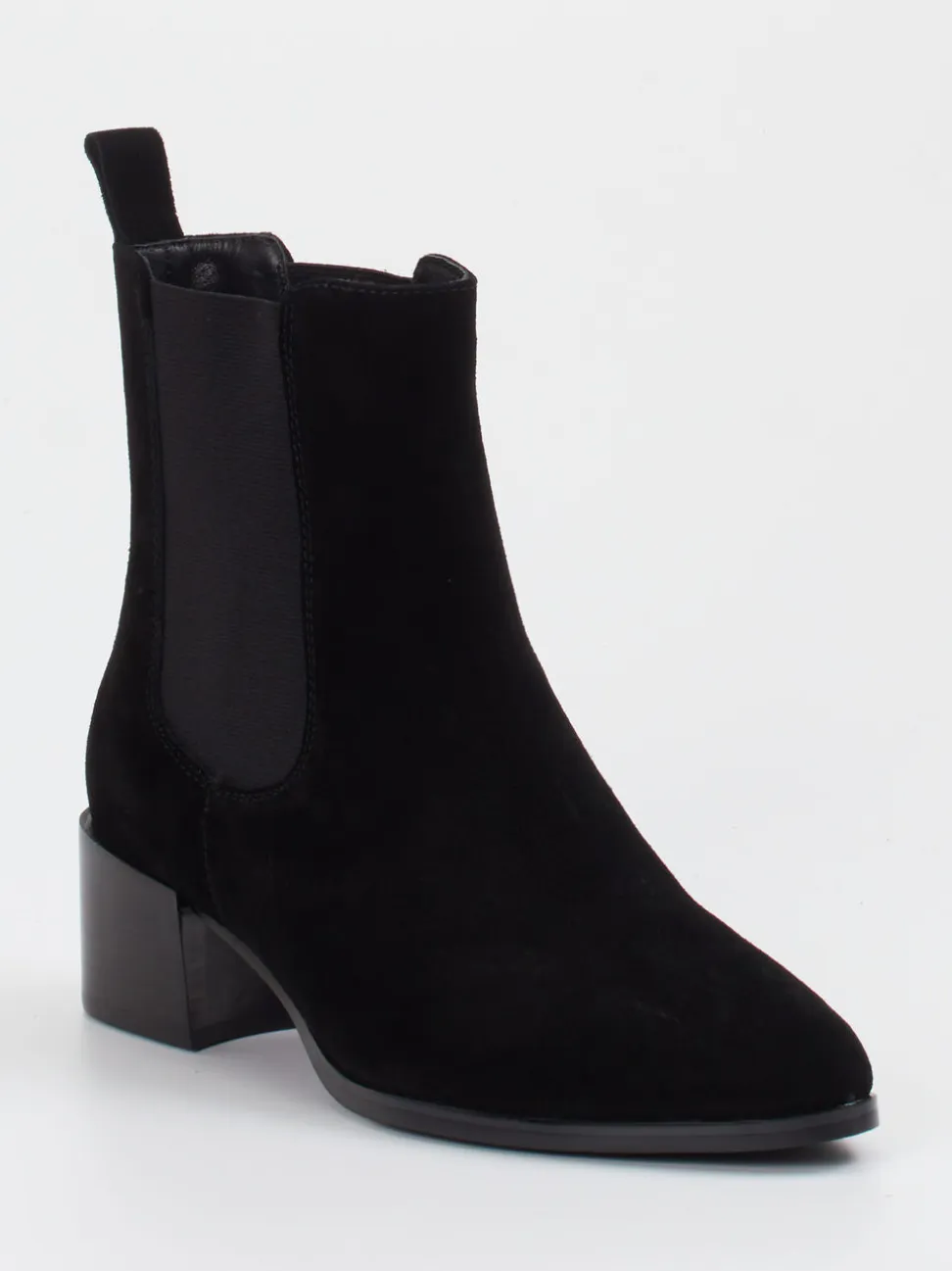 Di Lauro – Chelsea Boots aus Veloursleder schwarz