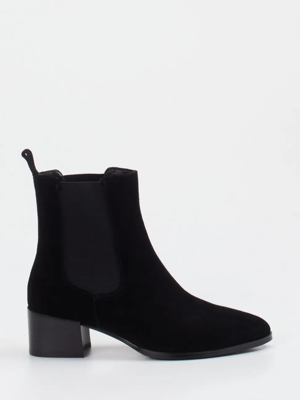 Di Lauro – Chelsea Boots aus Veloursleder schwarz