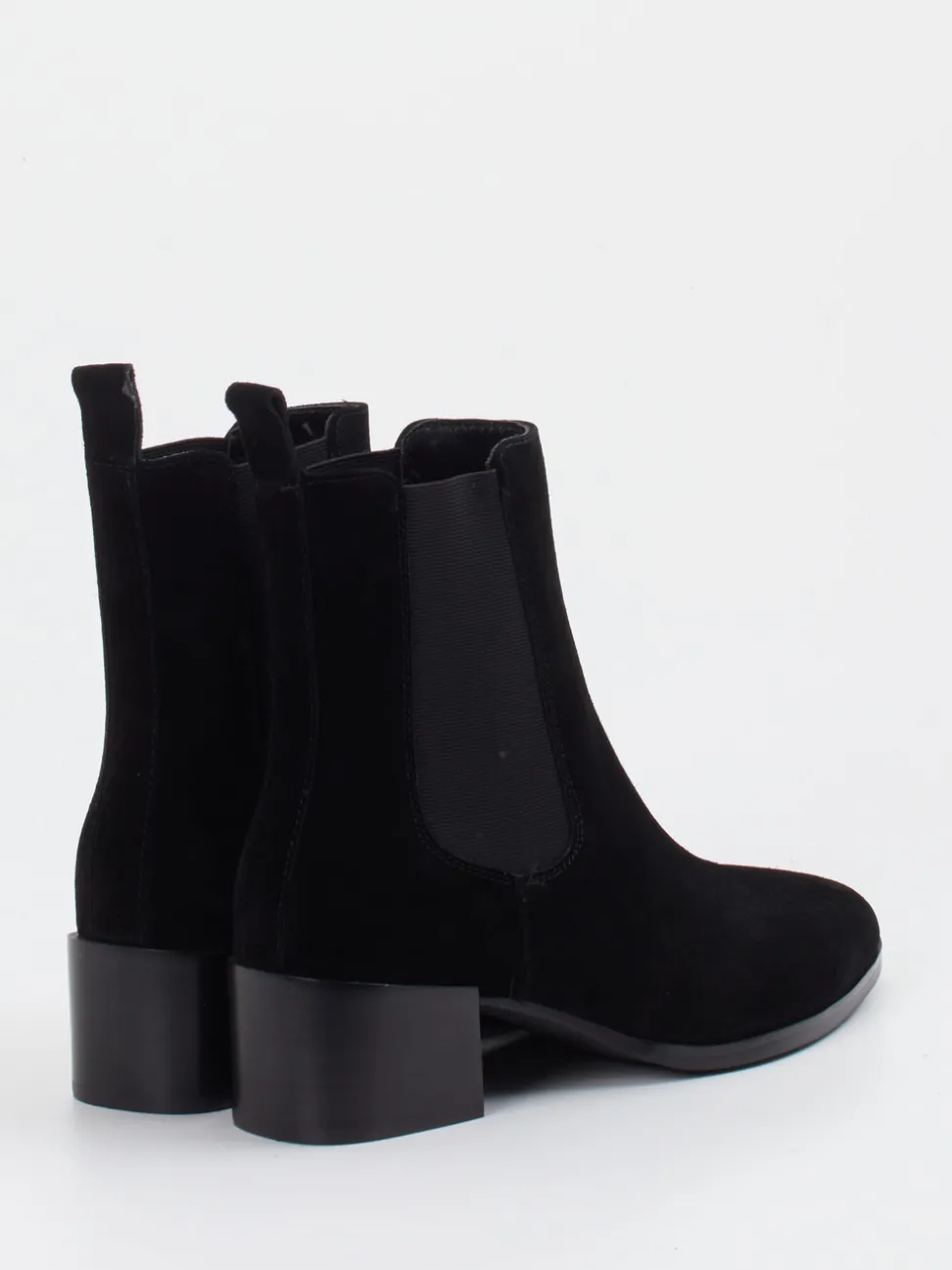 Di Lauro – Chelsea Boots aus Veloursleder schwarz