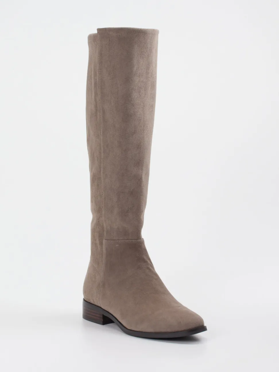 Di Lauro – Kniehohe Stiefel aus Veloursleder Taupe
