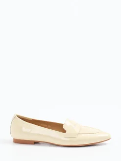Di Lauro – Loafer aus Lackleder in Cremebeige