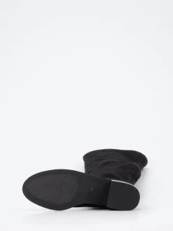 Di Lauro – Overknee-Stiefel aus Veloursleder schwarz