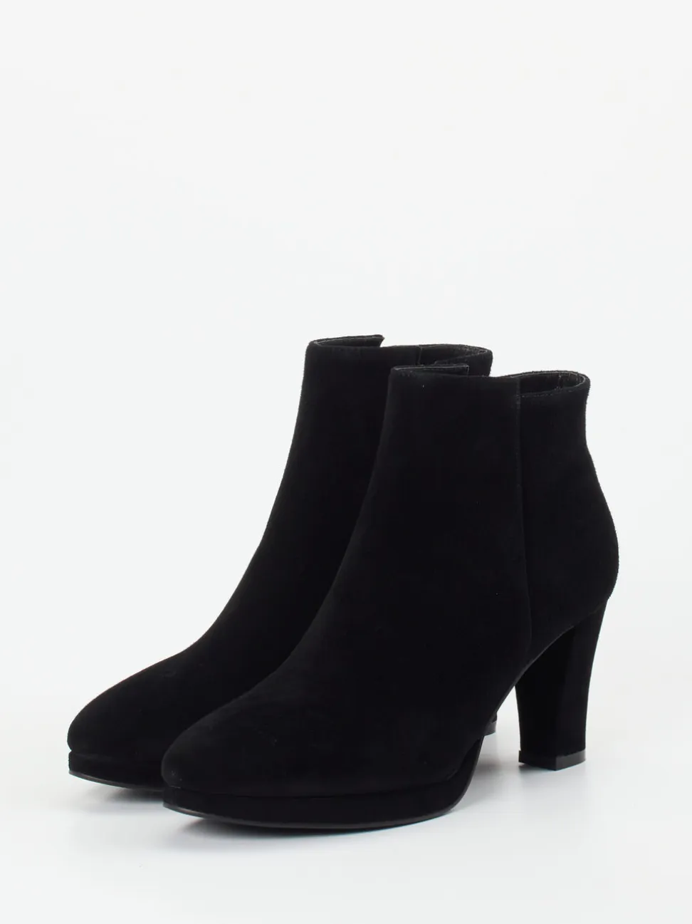 Di Lauro – Stiefeletten aus Veloursleder Schwarz