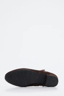 Di Lauro – Stiefeletten aus Veloursleder Dunkelbraun