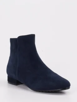 Di Lauro – Stiefeletten aus Veloursleder Dunkelblau