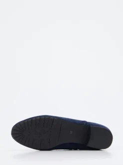 Di Lauro – Stiefeletten aus Veloursleder Dunkelblau