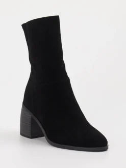 Di Lauro – Stiefeletten aus Veloursleder schwarz