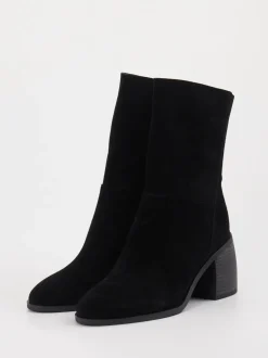 Di Lauro – Stiefeletten aus Veloursleder schwarz