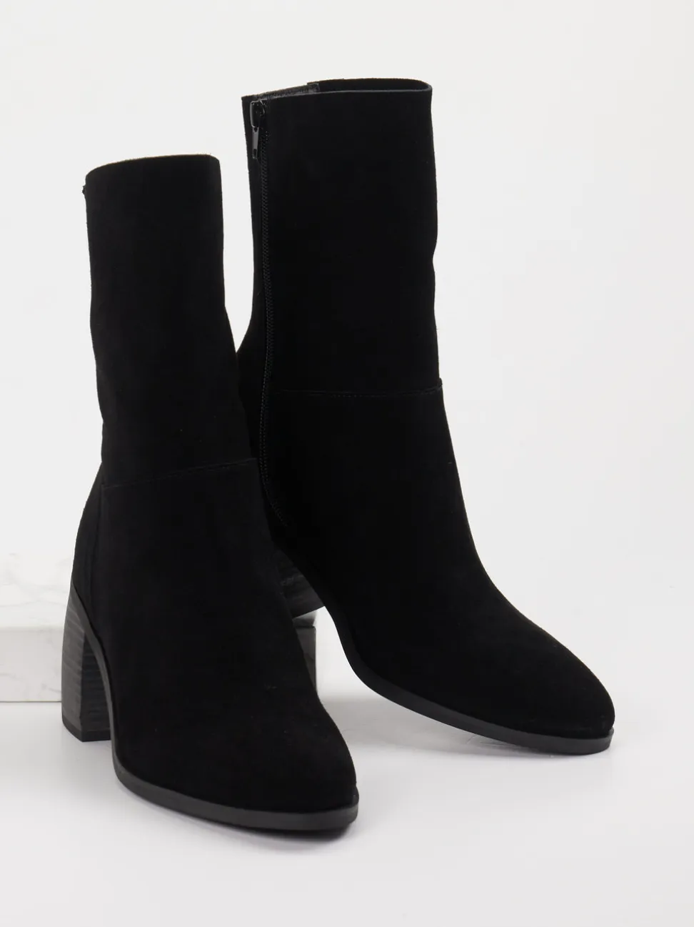 Di Lauro – Stiefeletten aus Veloursleder schwarz