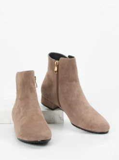Di Lauro – Stiefeletten aus Veloursleder taupe