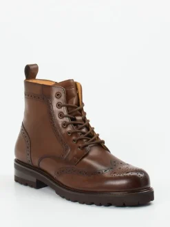 Digel – Brogue-Boots aus Kalbleder dunkelbraun