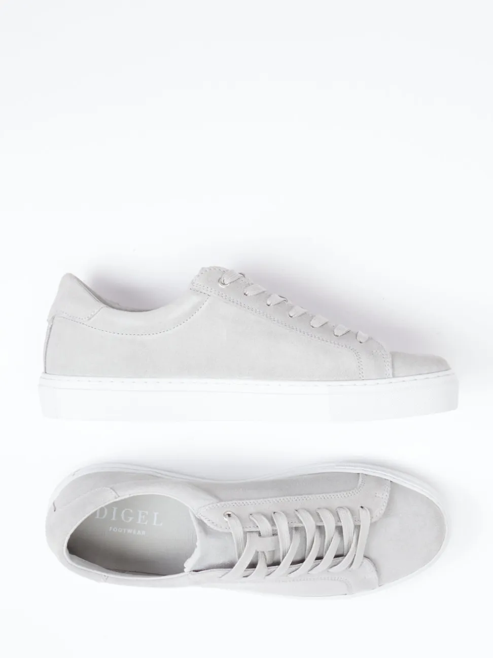 Digel – Sneaker aus Veloursleder in Grau