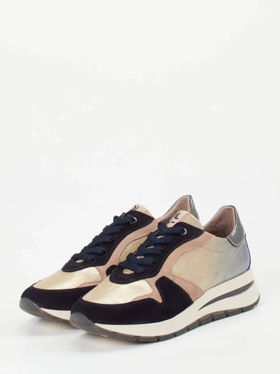 DL Sport – Fashion-Sneaker aus Metallicleder multicolor