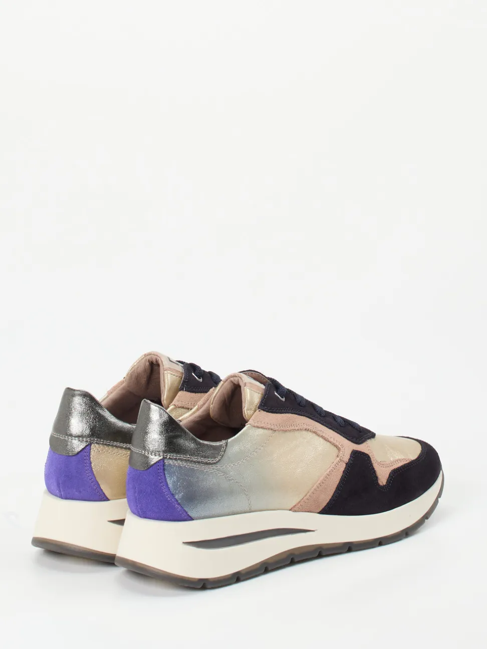DL Sport – Fashion-Sneaker aus Metallicleder multicolor