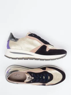 DL Sport – Fashion-Sneaker aus Metallicleder multicolor