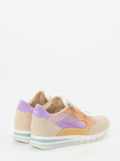 DL Sport – Plateau-Sneaker aus Nubukleder in Pastell