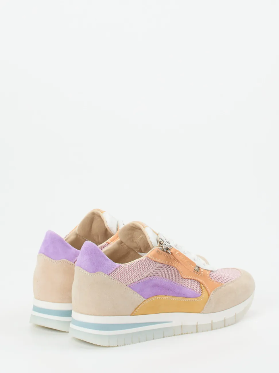 DL Sport – Plateau-Sneaker aus Nubukleder in Pastell