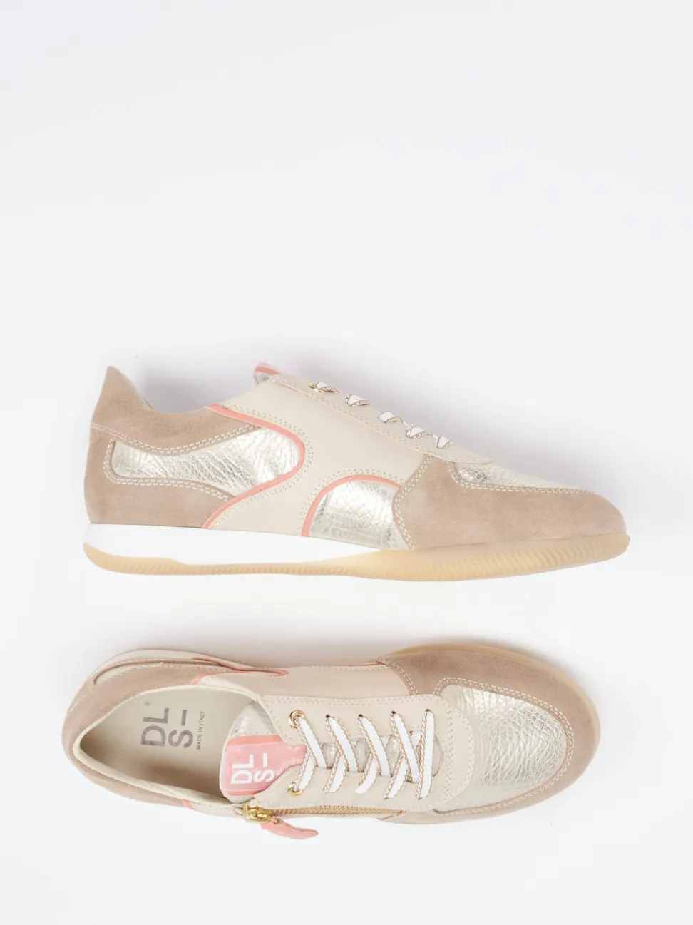 DL Sport – Sneaker aus Kalbleder mit Metallic-Finish
