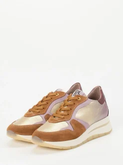 DL Sport – Sneaker aus Metallicleder in Multicolor