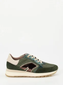 DL Sport – Sneaker aus Veloursleder Olivgrün