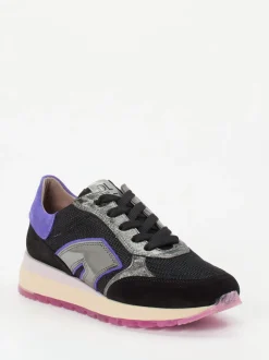 DL Sport – Sneaker aus Veloursleder in Schwarz