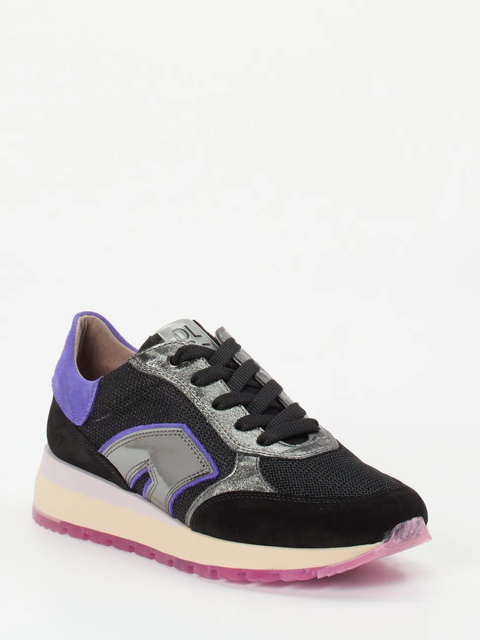 DL Sport – Sneaker aus Veloursleder in Schwarz