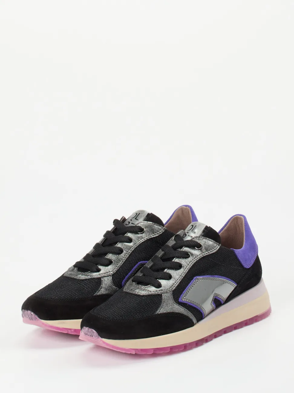 DL Sport – Sneaker aus Veloursleder in Schwarz