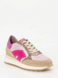 DL Sport – Sneaker aus Veloursleder in Rosé-Mix