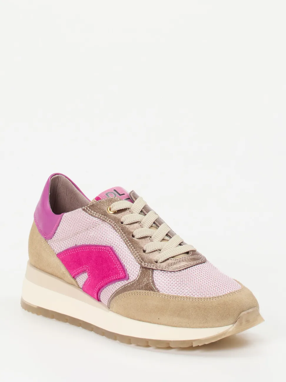 DL Sport – Sneaker aus Veloursleder in Rosé-Mix