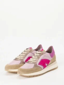 DL Sport – Sneaker aus Veloursleder in Rosé-Mix