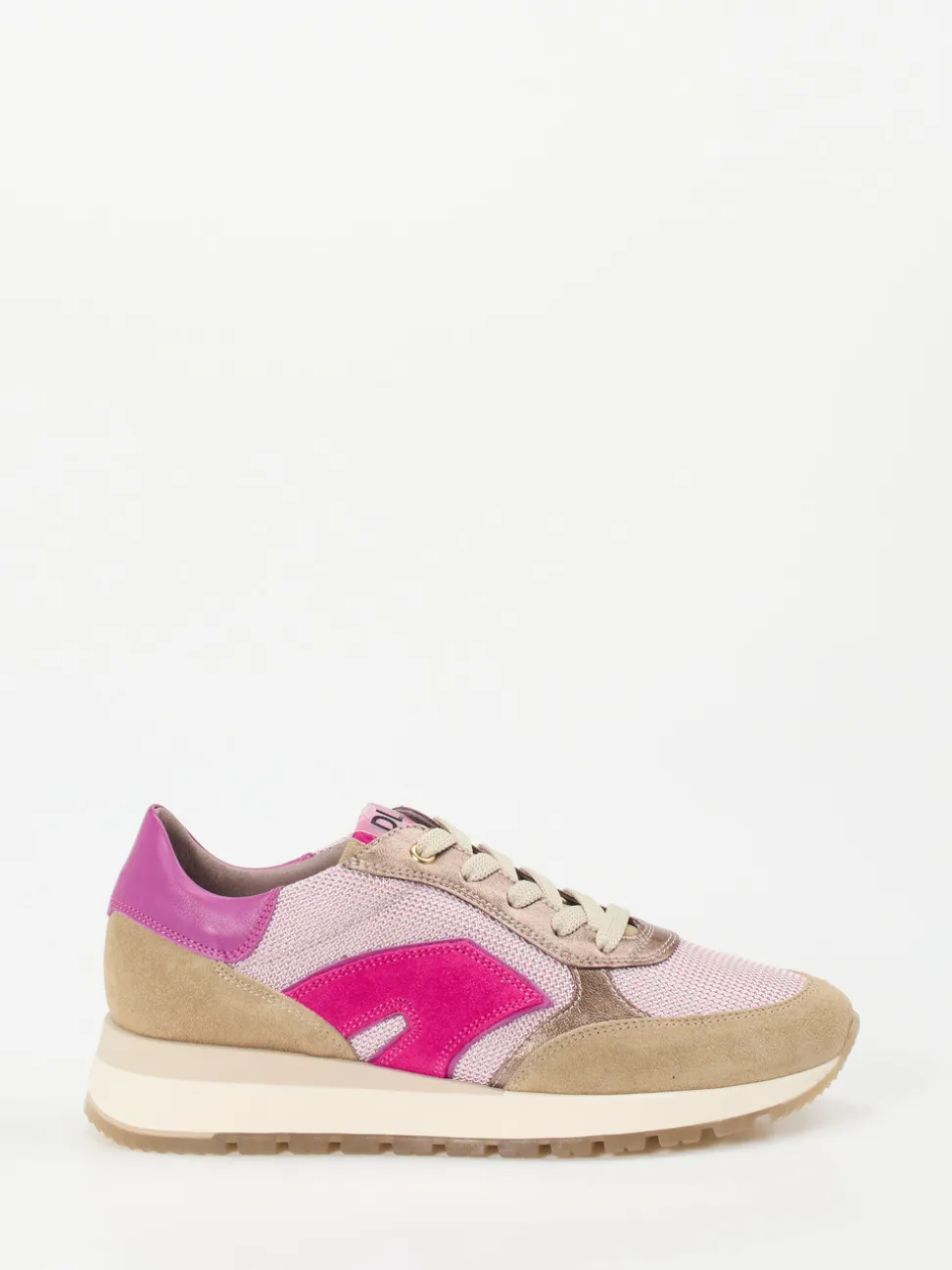 DL Sport – Sneaker aus Veloursleder in Rosé-Mix