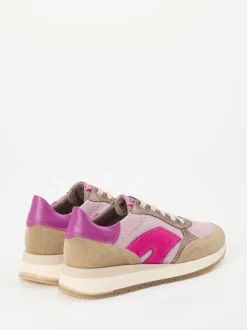 DL Sport – Sneaker aus Veloursleder in Rosé-Mix