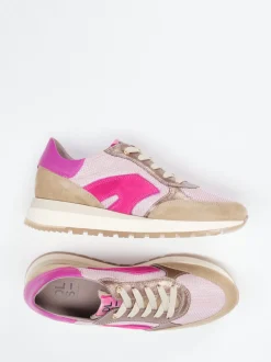 DL Sport – Sneaker aus Veloursleder in Rosé-Mix