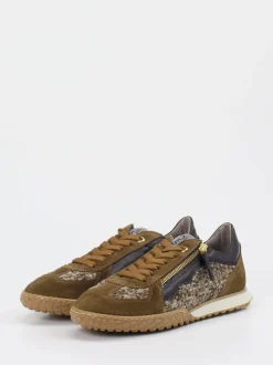 DL Sport – Sneaker aus Veloursleder und Bouclé-Textil
