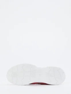 DL Sport – Sneaker aus Veloursleder und Mesh Koralle