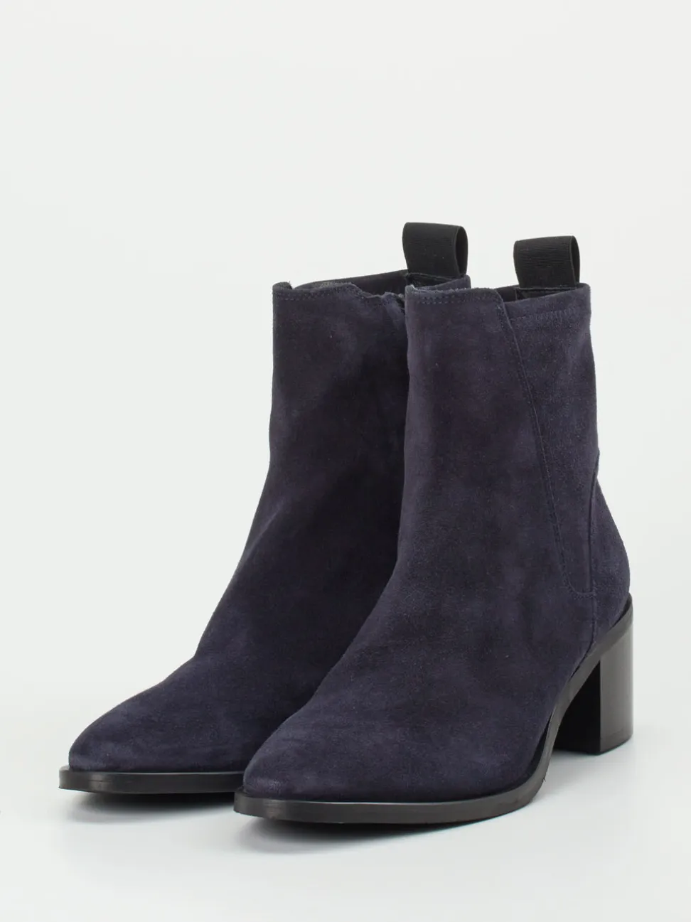 Donna Carolina – Ankle Boots aus Veloursleder Dunkelblau