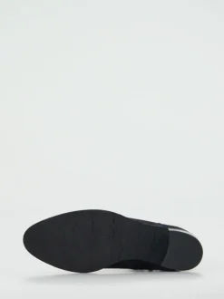 Donna Carolina – Ankle Boots aus Veloursleder Dunkelblau