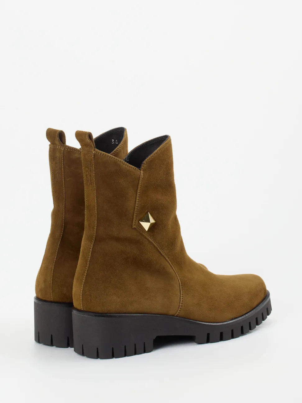 Donna Carolina – Ankle Boots aus Veloursleder Braun