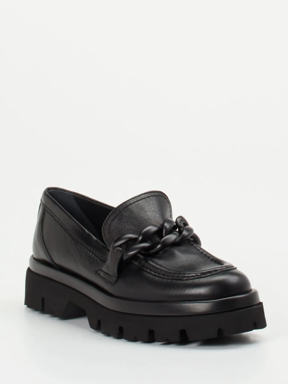 Donna Carolina – Chunky Loafer aus Kalbleder schwarz