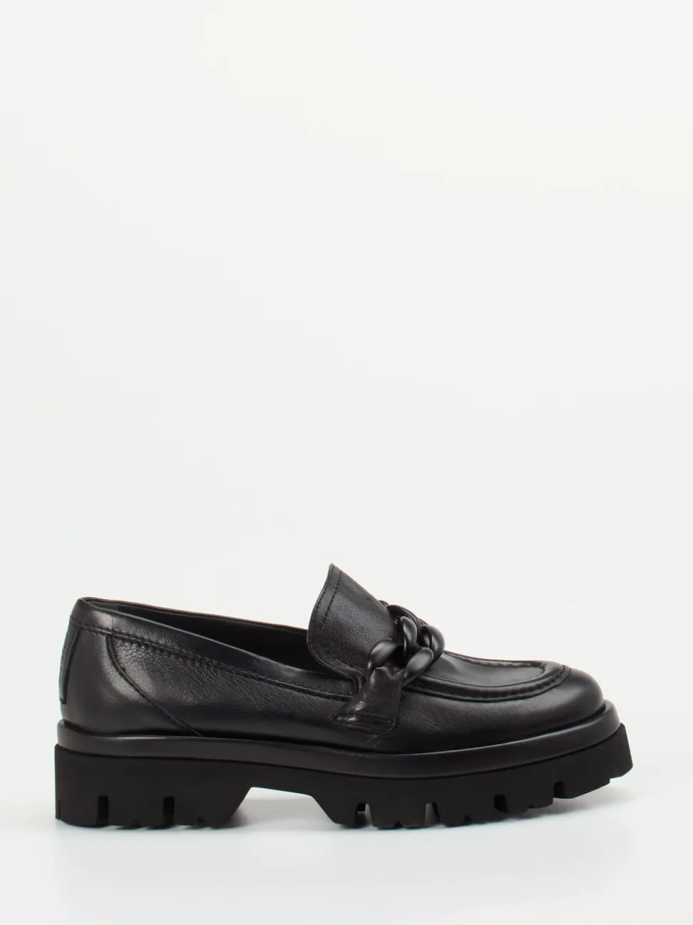 Donna Carolina – Chunky Loafer aus Kalbleder schwarz