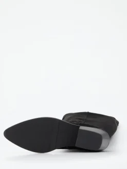 Donna Carolina – Kniehohe Stiefel aus Veloursleder Schwarz