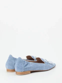 Donna Carolina – Loafer aus Veloursleder in Denim-Optik