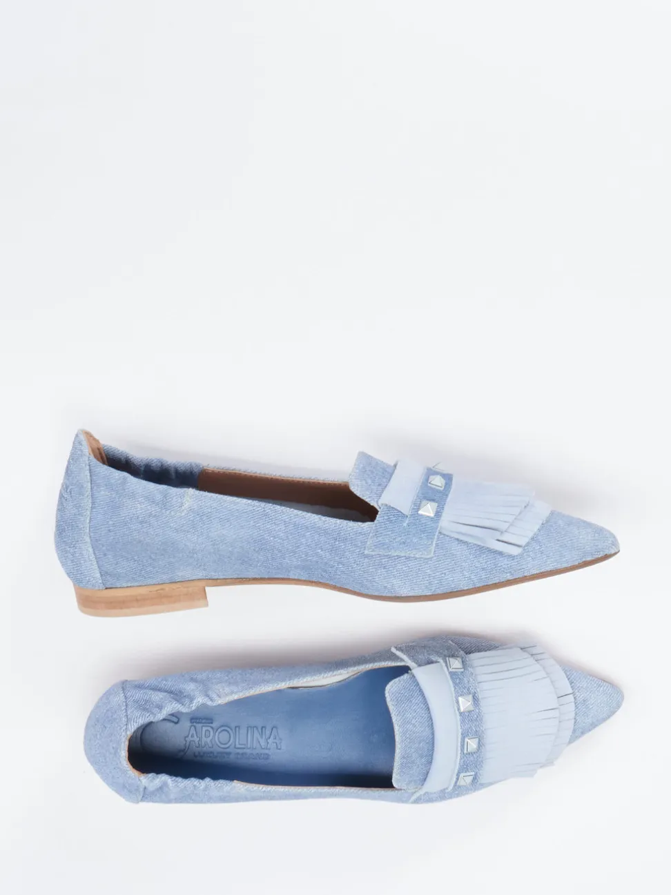 Donna Carolina – Loafer aus Veloursleder in Denim-Optik
