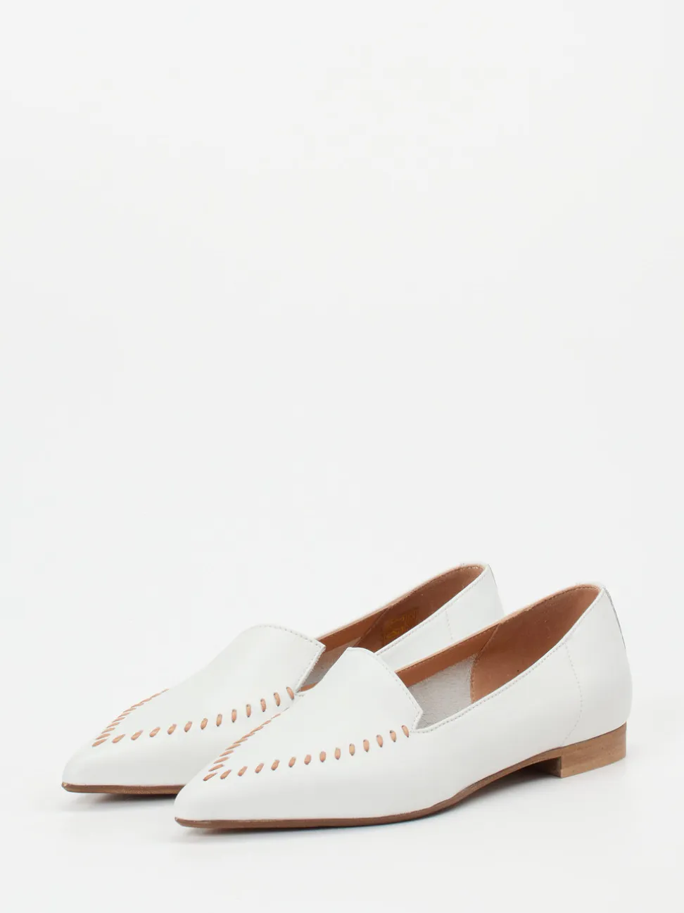 Donna Carolina – Loafer aus Kalbleder in Offwhite
