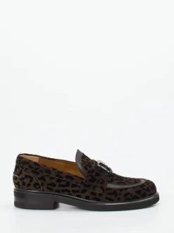 Donna Carolina – Loafer aus Veloursleder mit Leoprint