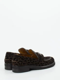 Donna Carolina – Loafer aus Veloursleder mit Leoprint